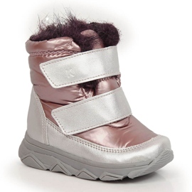Doposci impermeabili da bambina con membrana in velcro Kornecki 6895 rosa 1