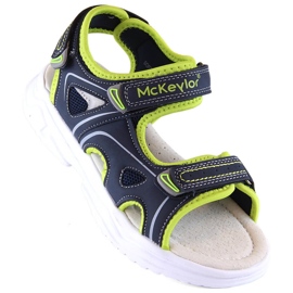 McKeylor 47701 sandali con velcro blu navy e verde per ragazzi 1