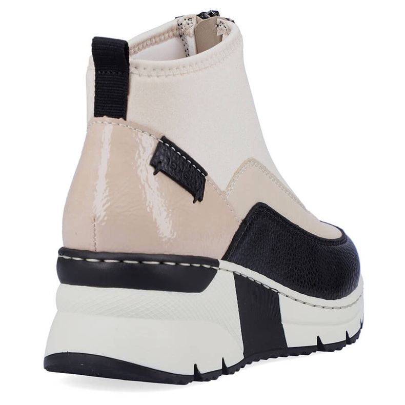 Sneakers stivaletti da donna beige Rieker N6352-60 1