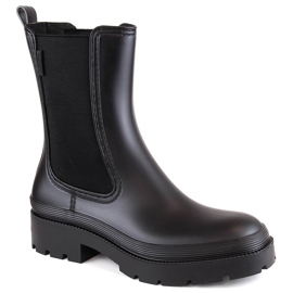Stivaletti Chelsea da donna, stivali di gomma neri, Big Star MM274695 nero 1