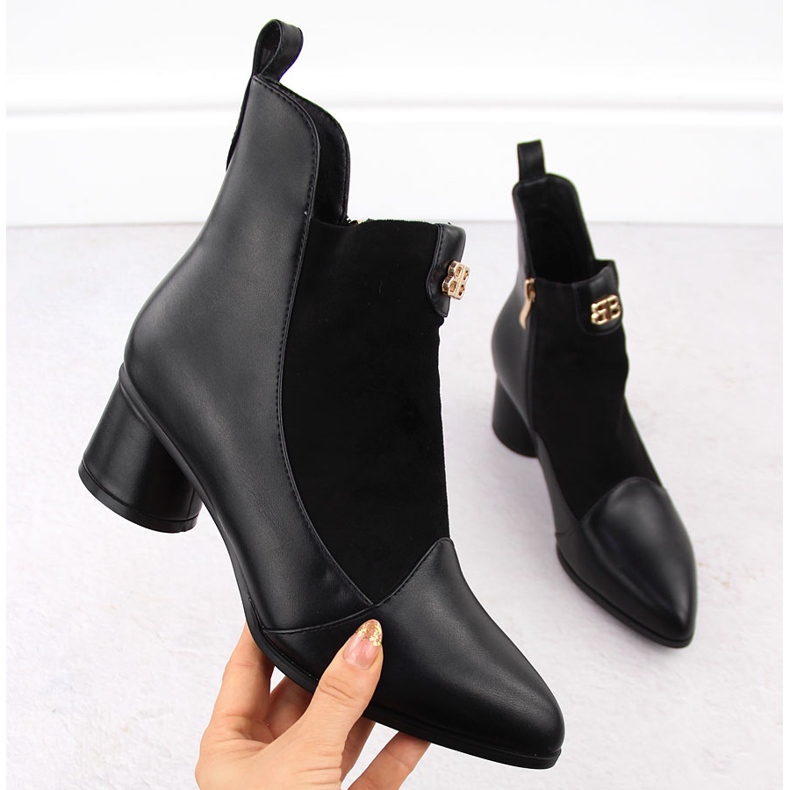 Stivali neri con tacco alto da donna D&amp;A S.Barski Collezione Premium MR870-96 nero 2