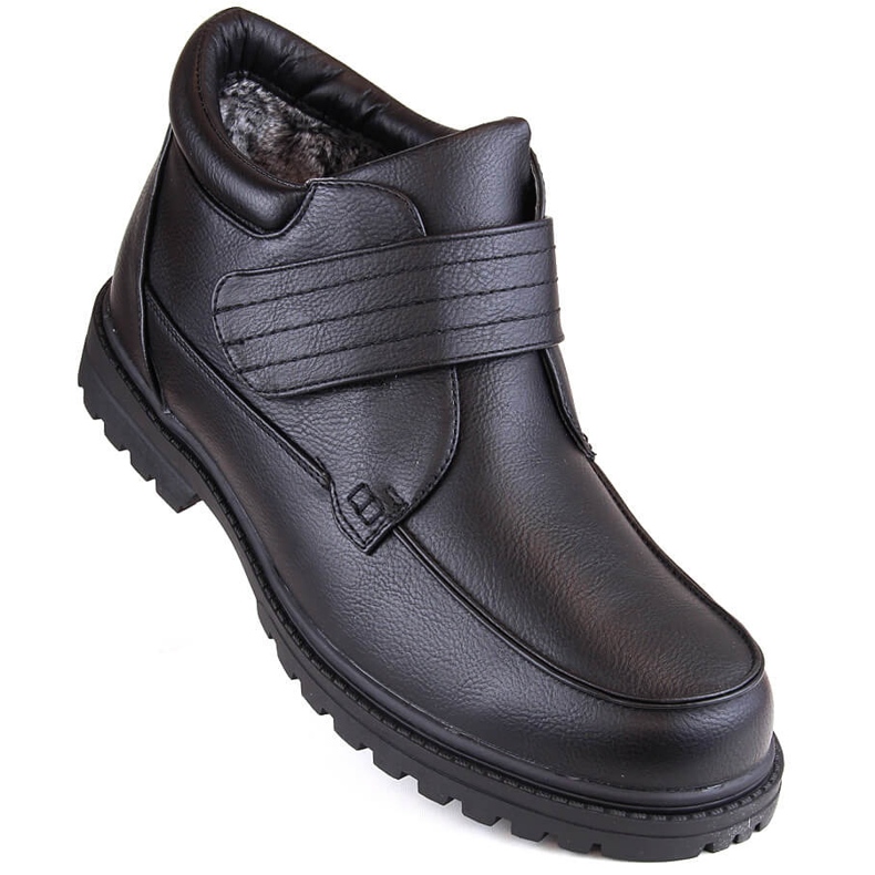 Atletico Stivali isolanti con velcro da uomo, stile uomo nero WS-004 1