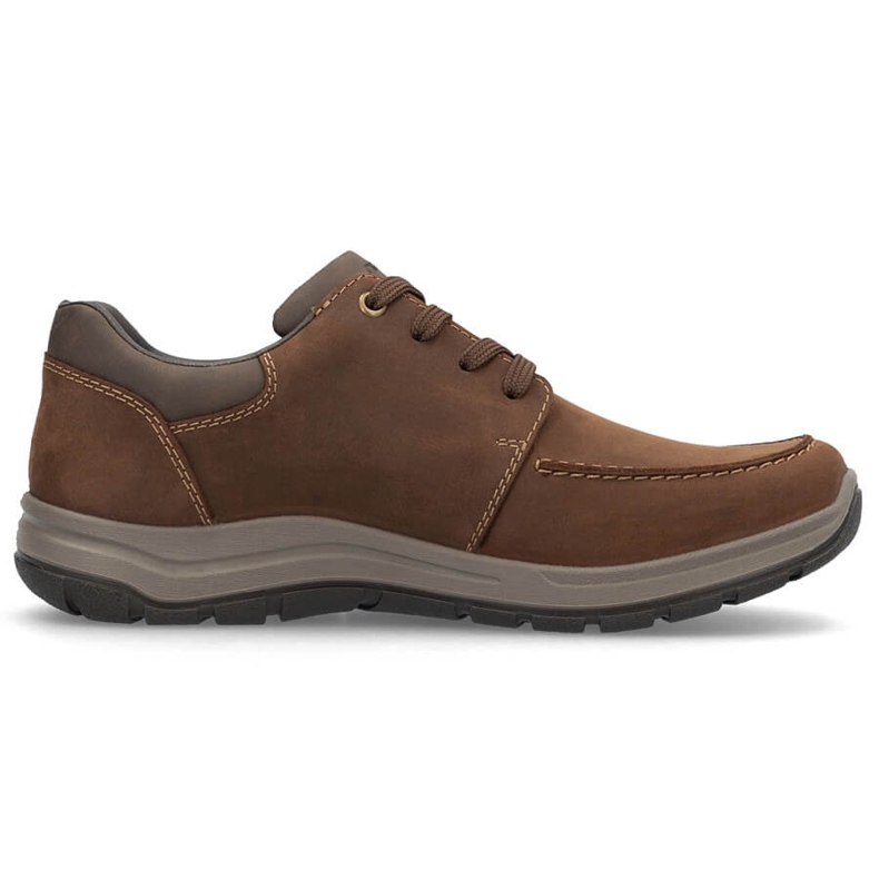 Scarpe casual da uomo in pelle, marrone, Rieker 03601-22 2