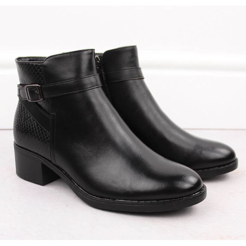 Stivali isolanti con tacco alto da donna, Potocki neri 12280 nero 2
