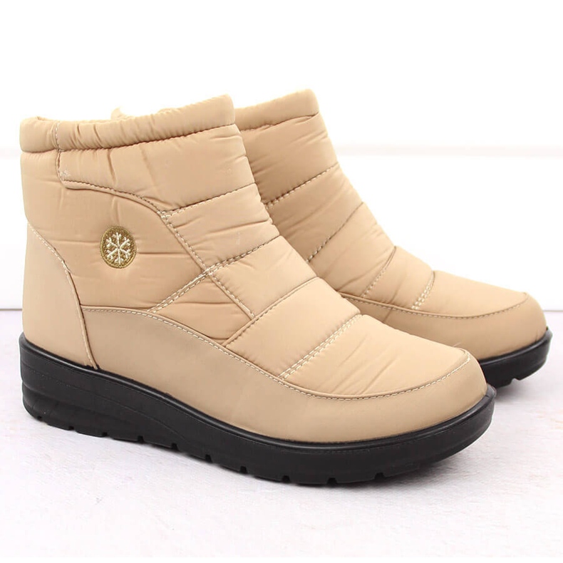 News Doposci da donna con zeppa, beige Novità 5029 2