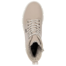 Stivaletti da donna beige impermeabili da lavoro Rieker X3410-20 2