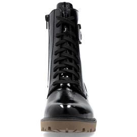 Stivali da donna in vernice nera Remonte D8663-00 nero 2