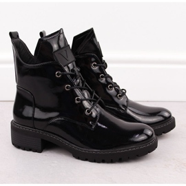 Abbigliamento da lavoro da donna in vernice nera Vinceza 58136 nero 2