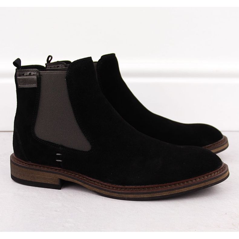 Stivaletti Chelsea da uomo in pelle nera Big Star OO174154 nero 1