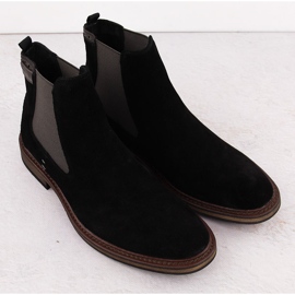Stivaletti Chelsea da uomo in pelle nera Big Star OO174154 nero 2