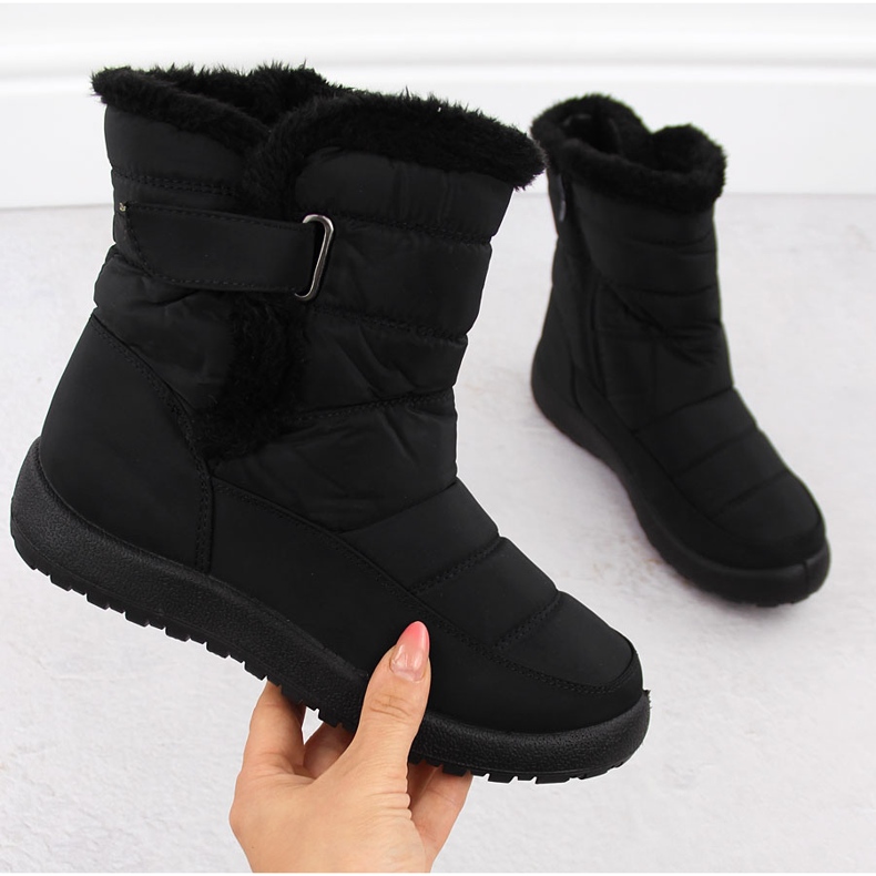 Doposci da donna Filo Donna Z24-50 neri con pelliccia nero 1