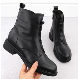 Stivali in pelle nera da donna D&amp;A S.Barski Collezione Premium CR42-080 nero 1