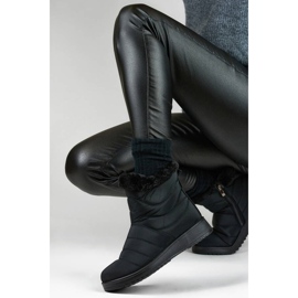 Doposci isolanti da donna con pelliccia, neri W76B nero 1