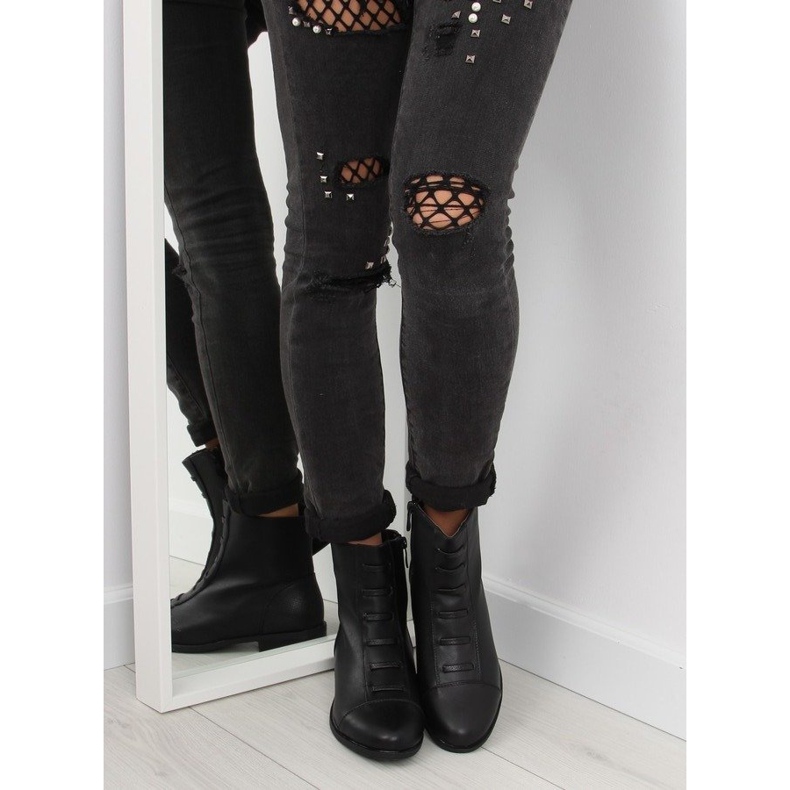 Stivali neri da donna isolati F7091-1BLACK nero 1