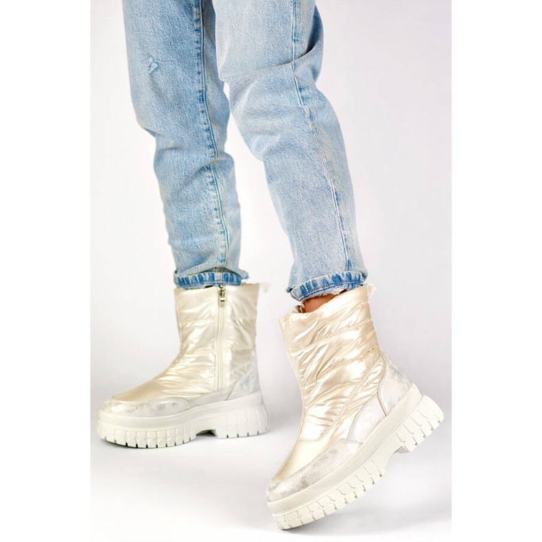 Doposci da donna con suola spessa, bianco perla 81325-2W 2