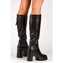 Stivali isolanti con tacco alto da donna, neri FL3031B nero 2