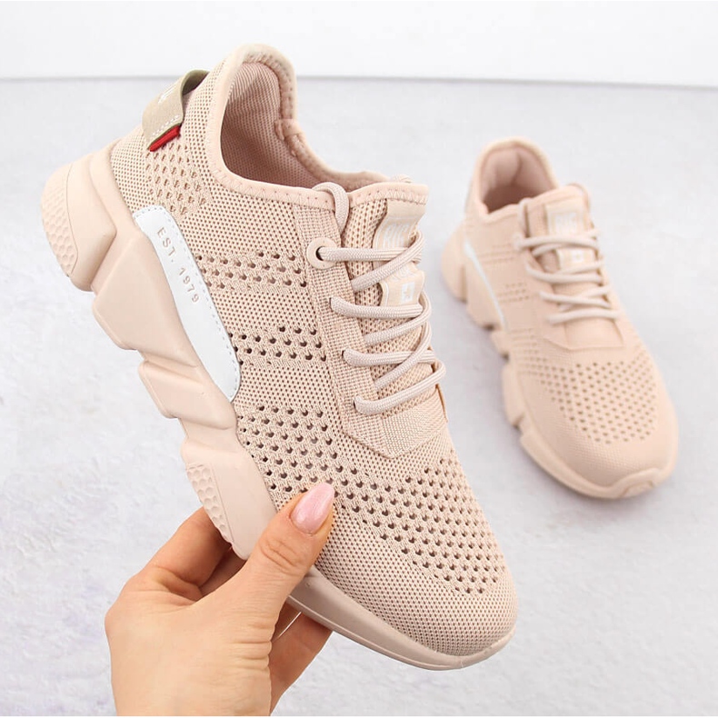Scarpe sportive in tessuto nudo Big Star JJ274272 beige 1