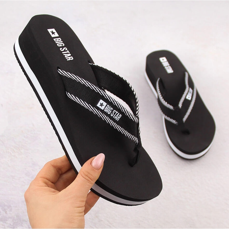 Infradito nere con zeppa da donna Big Star NN274A727 nero 1