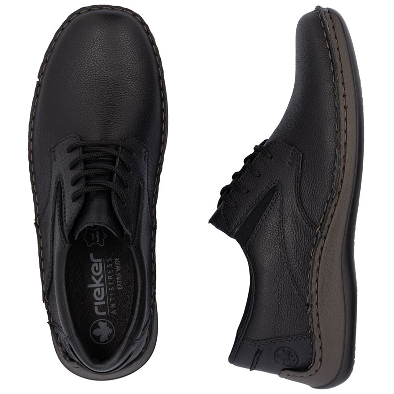 Comfort Men's Leather Shoes Rieker 05211-00 Nero 2