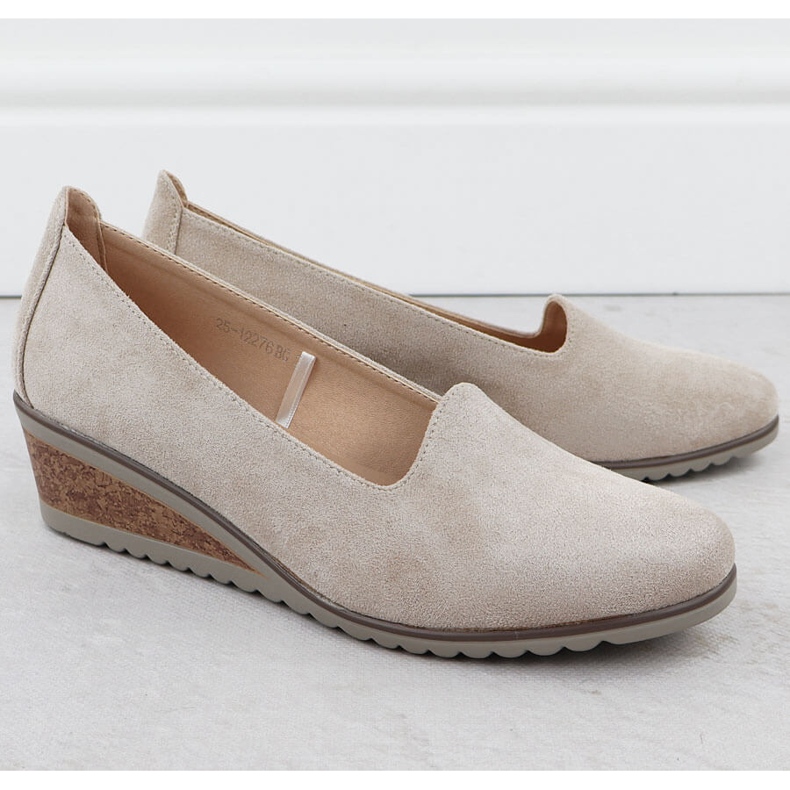 Scarpe per il beige in pelle scamosciata Potocki SZ12276 2