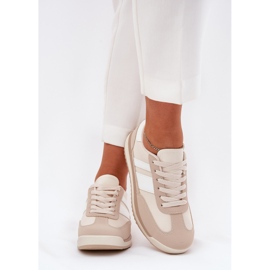 Scarpe sportive da ginnastica da donna beige 2