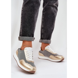 S.Barski Scarpe sportive in pelle Donne LR51-847 PLN d'oro 2
