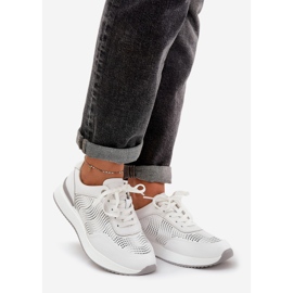 S.Barski Scarpe sportive in pelle Sneaker S. Barski LR51-551 White bianco 1