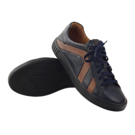 Badura 3387 scarpe sportive blu navy marrone 3