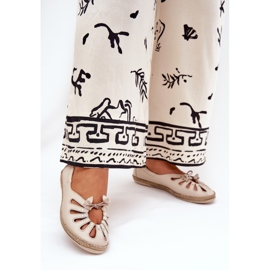 Ballerine piatte realizzate in pelle naturale zazoo 10179 beige 2