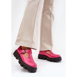 Scarpe in pelle dipinta con una fusa zazoo 20183 fucsia rosa 2