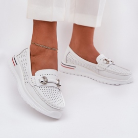 Openwork Vinceza Natural Ballerinas 95331 White bianco 2