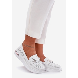 Openwork Vinceza Natural Ballerinas 95331 White bianca 1