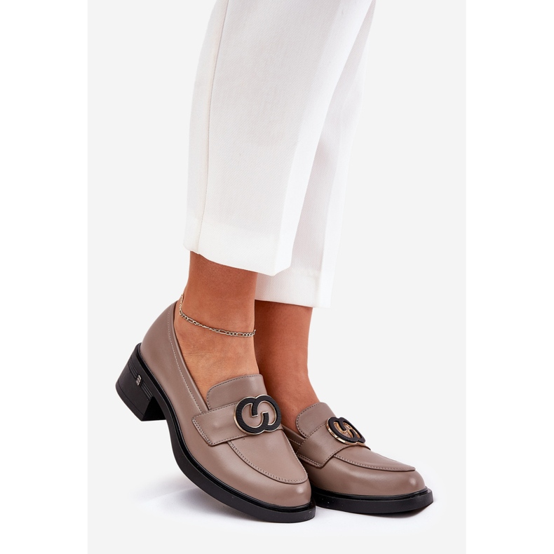 Vinceza 18102 mocassini in pelle beige 1