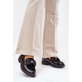 Mocassine femminili dipinte con un brow s.barski hy51-319 nero 2