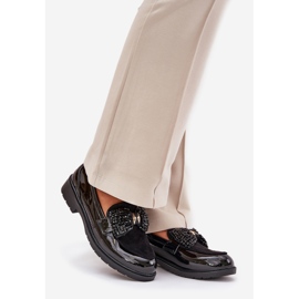 Mocassine femminili dipinte con un brow s.barski hy51-319 nero 1