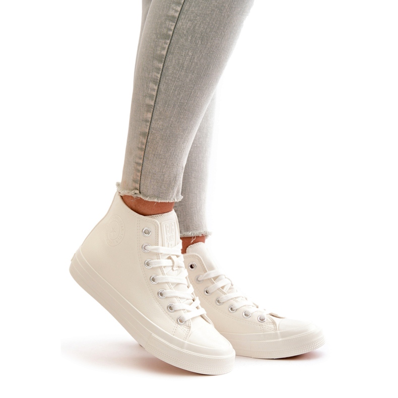Big Star Sneaker isolate da donna con grande stella eco-inumi OO274932 bianco 1