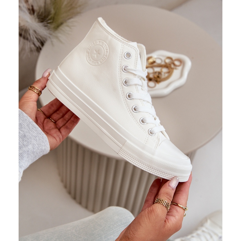 Big Star Sneaker isolate da donna con grande stella eco-inumi OO274932 bianca 3