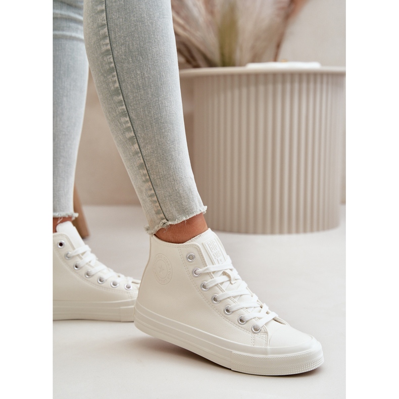 Big Star Sneaker isolate da donna con grande stella eco-inumi OO274932 bianca 4