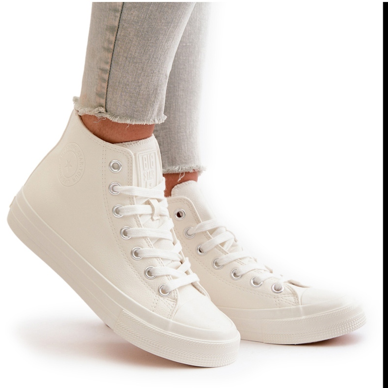 Big Star Sneaker isolate da donna con grande stella eco-inumi OO274932 bianco 6