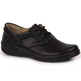 Comode scarpe da donna in pelle nere Helios 715 nero 1