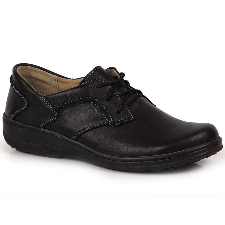 Comode scarpe da donna in pelle nere Helios 715 nero 1