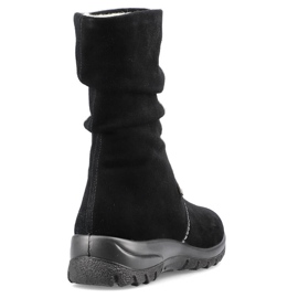 Stivali da donna in pelle isolante RIEKER Z7171-01 nero 2