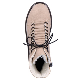 Comodi stivali isolanti beige da donna Rieker Y3420-60 2