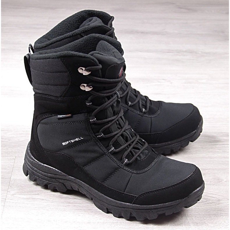 Doposci da trekking impermeabili neri American Club nero 2