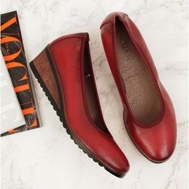 Décolleté con zeppa Vinceza rosse rosso 2