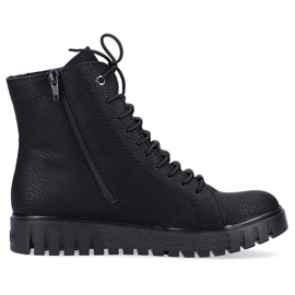 Stivali neri da donna isolati Rieker Y3420-00 nero 1