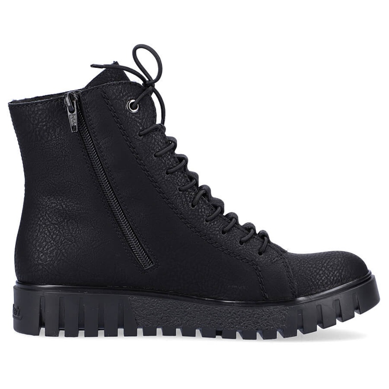 Stivali neri da donna isolati Rieker Y3420-00 nero 1