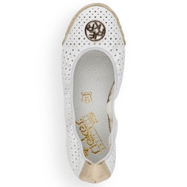 Ballerine da donna bianche traforate Rieker 41459-80 2