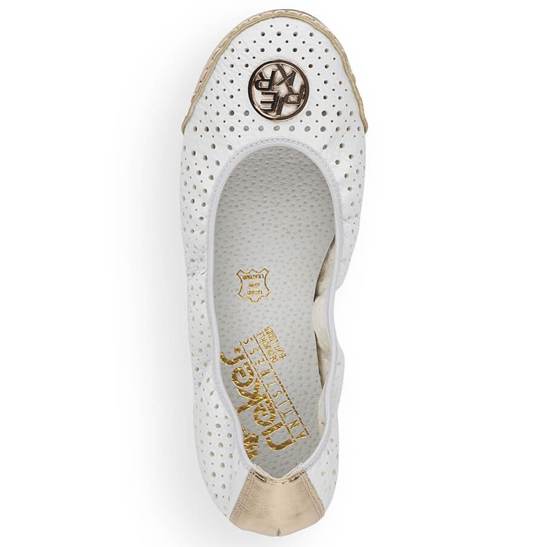 Ballerine da donna bianche traforate Rieker 41459-80 2