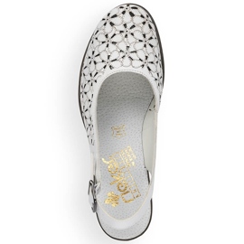 Sandali aperti sandali in pelle femminile rieker bianco pieno 40981-80 bianco 2